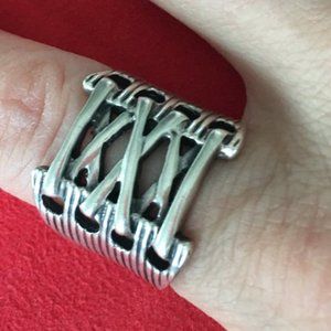 sterling silver  corset  ring